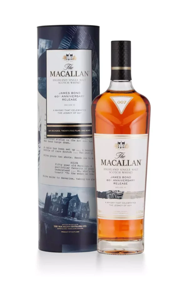 The Macallan James Bond 60th Anniversary Release Decade VI | When was the 60 years of James Bond? | How much is The Macallan James Bond edition? |
